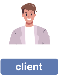 男性のクライアント
